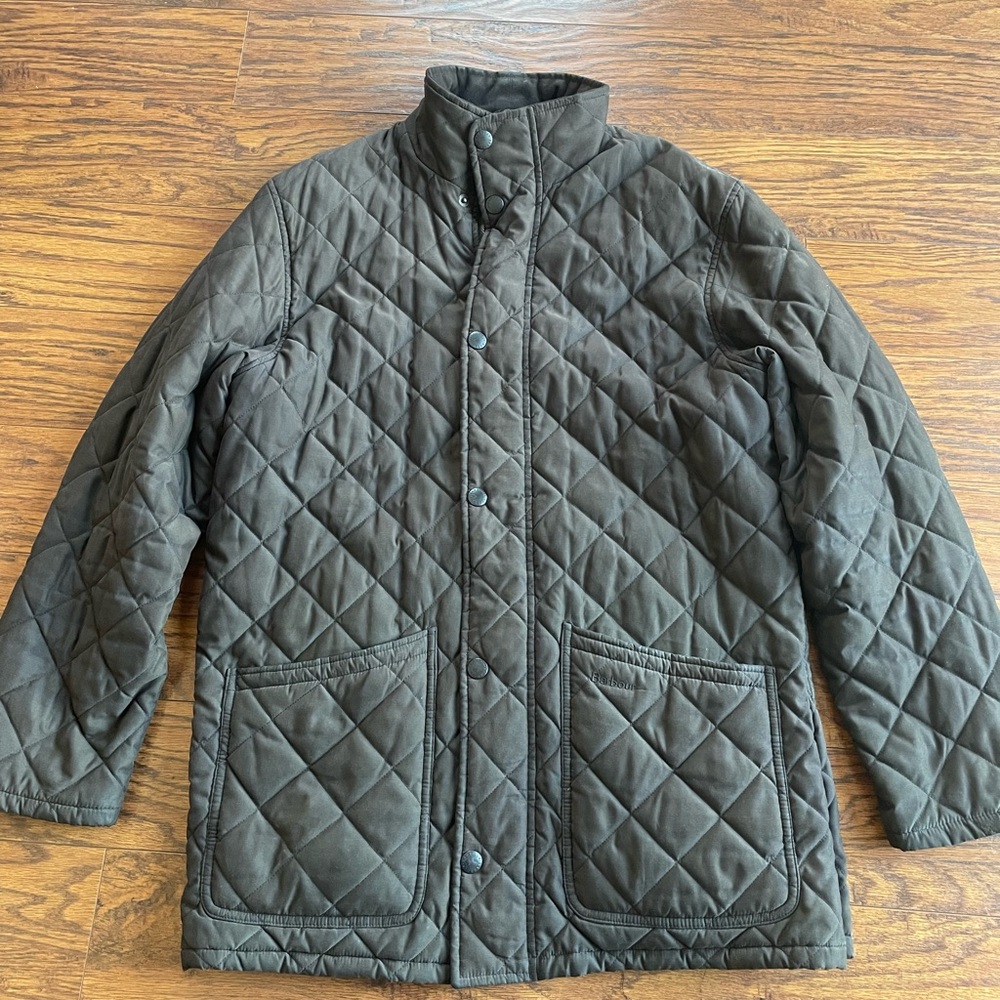 Barbour Hampton Men’s Quilted Jacket - Black - Size Small
